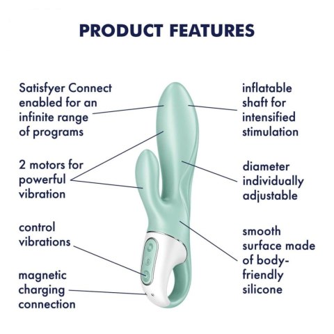 Air Pump Bunny 5 Connect App mint Satisfyer Air Pump Bunny 5 Connect App mint Satisfyer