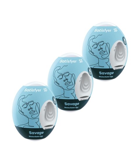 Masturbator-Eggs (set of 3 Savage) Satisfyer Masturbator-Eggs (set of 3 Savage) Satisfyer
