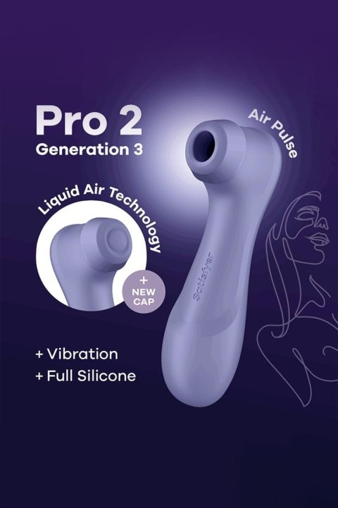Pro 2 Generation 3with Liquid Air Technology, Vibration and Bluetooth/App lilac Satisfyer Pro 2 Generation 3with Liquid Air Technology, Vibration and Bluetooth/App lilac Satisfyer