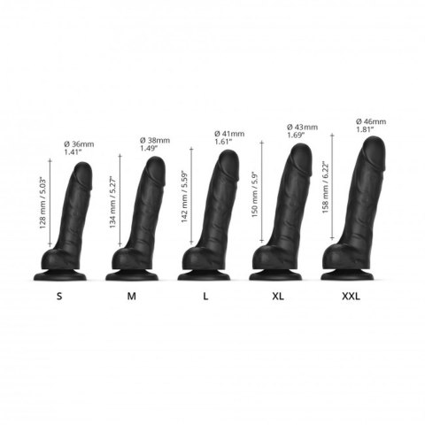SLIDING SKIN REALISTIC DILDO BLACK S Strap-on-me SLIDING SKIN REALISTIC DILDO BLACK S Strap-on-me