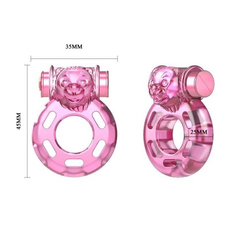 BAILE - Vibrating Cock Ring Bear Pink Baile BAILE - Vibrating Cock Ring Bear Pink Baile