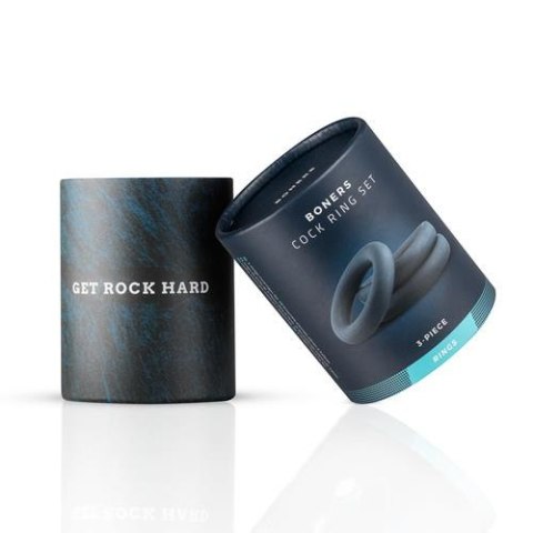 3-Piece Cock Ring Set - Grey Boners 3-Piece Cock Ring Set - Grey Boners