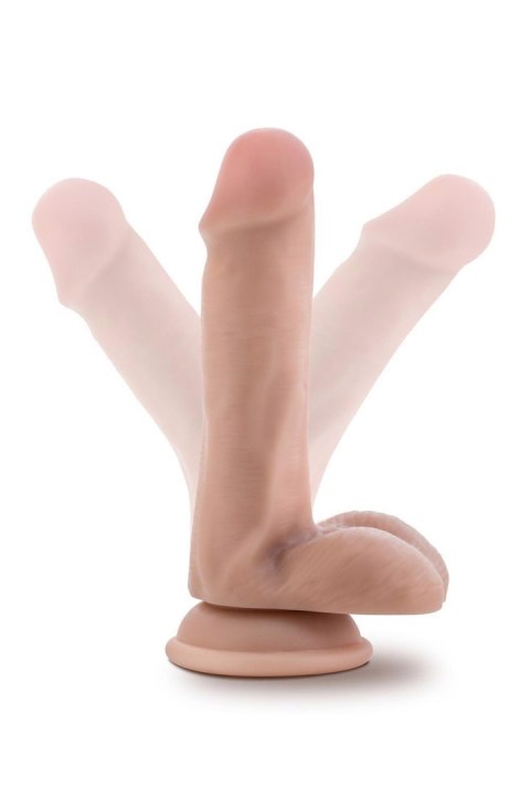 DR. SKIN PLUS 6 INCH POSABLE DILDO WITH BALLS VANILLA Blush DR. SKIN PLUS 6 INCH POSABLE DILDO WITH BALLS VANILLA Blush