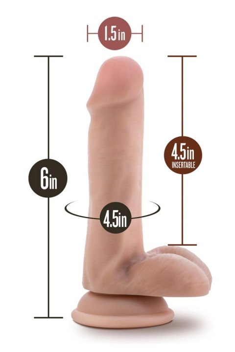 DR. SKIN PLUS 6 INCH POSABLE DILDO WITH BALLS VANILLA Blush DR. SKIN PLUS 6 INCH POSABLE DILDO WITH BALLS VANILLA Blush