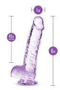 NATURALLY YOURS 6" CRYSTALLINE DILDO AMETHYST Blush NATURALLY YOURS 6" CRYSTALLINE DILDO AMETHYST Blush