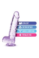 NATURALLY YOURS 6" CRYSTALLINE DILDO AMETHYST Blush NATURALLY YOURS 6" CRYSTALLINE DILDO AMETHYST Blush
