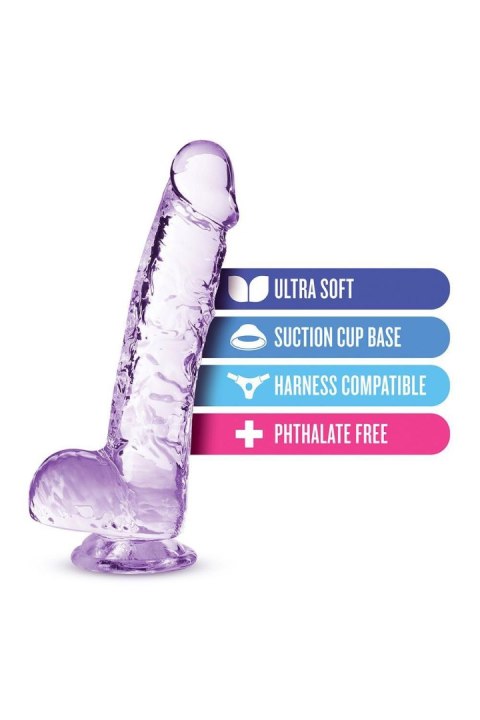 NATURALLY YOURS 6" CRYSTALLINE DILDO AMETHYST Blush NATURALLY YOURS 6" CRYSTALLINE DILDO AMETHYST Blush