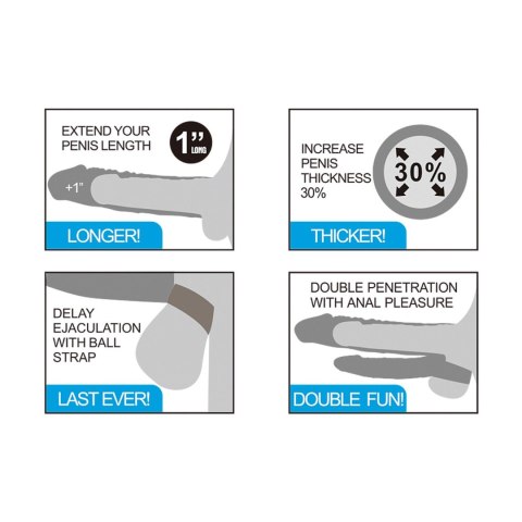 Add 1"" Pleasure X Tender Vibrating Double Penis Sleeve Lovetoy Add 1"" Pleasure X Tender Vibrating Double Penis Sleeve Lovetoy