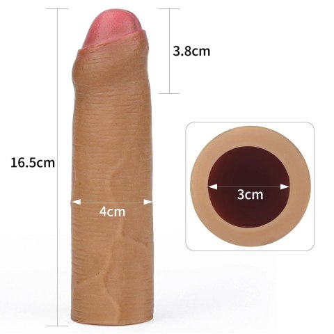 Add 1"" Revolutionary Silicone Nature Extender Uncircumcised Lovetoy Add 1"" Revolutionary Silicone Nature Extender Uncircumcised Lovetoy