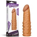 Add 2"" Pleasure X Tender Penis Sleeve Brown Lovetoy