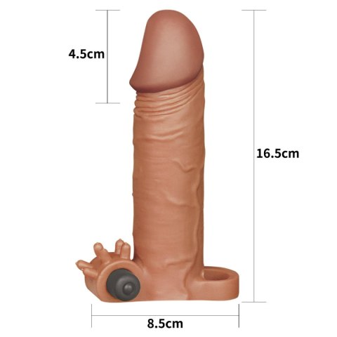 Add 2"" Pleasure X Tender Vibrating Penis Sleeve Brown Lovetoy Add 2"" Pleasure X Tender Vibrating Penis Sleeve Brown Lovetoy