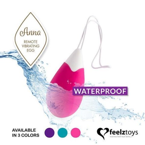 FeelzToys - Anna Vibrating Egg Remote Deep Pink FeelzToys FeelzToys - Anna Vibrating Egg Remote Deep Pink FeelzToys