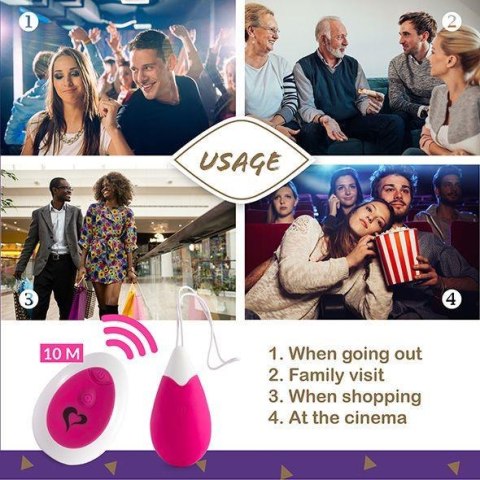 FeelzToys - Anna Vibrating Egg Remote Deep Pink FeelzToys FeelzToys - Anna Vibrating Egg Remote Deep Pink FeelzToys