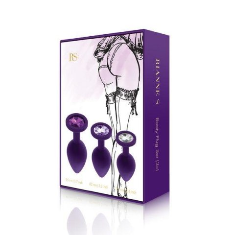 RS - Soiree - Booty Plug Original Set 3x Purple Rianne S RS - Soiree - Booty Plug Original Set 3x Purple Rianne S