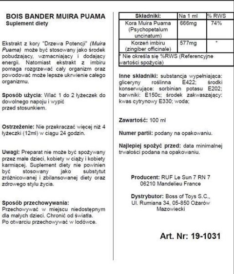 Supl.diety-BOIS BANDE 100 ML Ruf Supl.diety-BOIS BANDE 100 ML Ruf