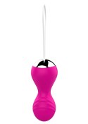 Kulki Gejszy - Vibrating Silicone Kegel Balls - Pink B - Series Magic