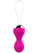 Kulki Gejszy - Vibrating Silicone Kegel Balls - Pink B - Series Magic