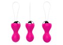Kulki Gejszy - Vibrating Silicone Kegel Balls - Pink B - Series Magic