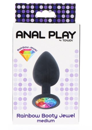 Rainbow Booty Jewel Medium Black TOYJOY