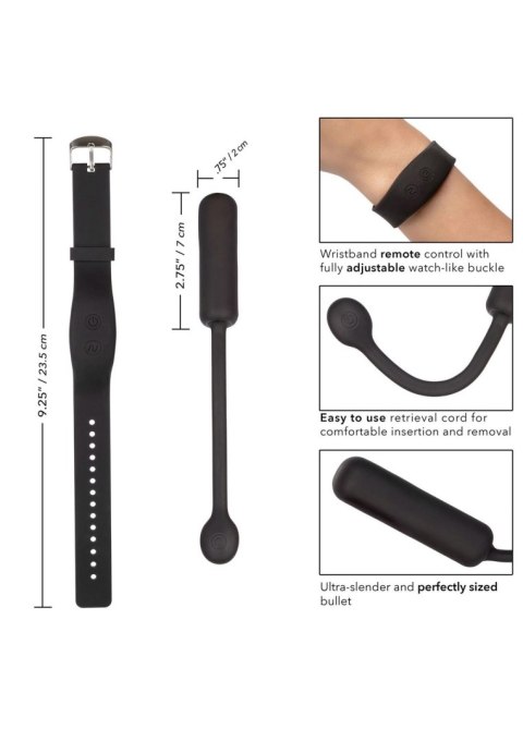 Wristband Remote Petite Bullet Black CalExotics Wristband Remote Petite Bullet Black CalExotics