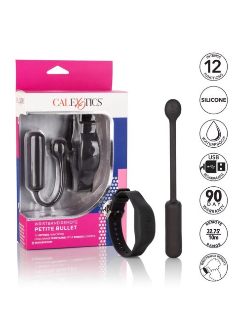 Wristband Remote Petite Bullet Black CalExotics Wristband Remote Petite Bullet Black CalExotics