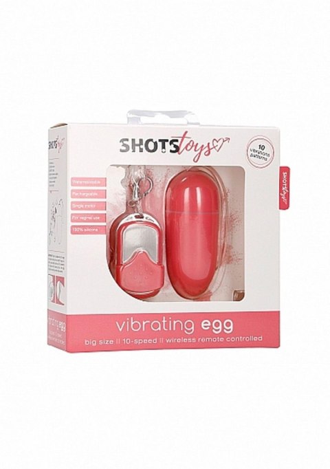 10 Speed Remote Vibrating Egg - Big - Pink ShotsToys 10 Speed Remote Vibrating Egg - Big - Pink ShotsToys