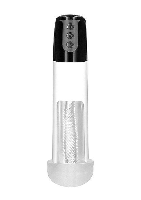 Automatic Cyber Pump with Masturbation Sleeve - Transparent Pumped Automatic Cyber Pump with Masturbation Sleeve - Transparent Pumped