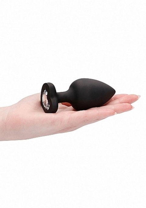 Diamond Heart Butt Plug - Extra Large - Black Ouch! Diamond Heart Butt Plug - Extra Large - Black Ouch!