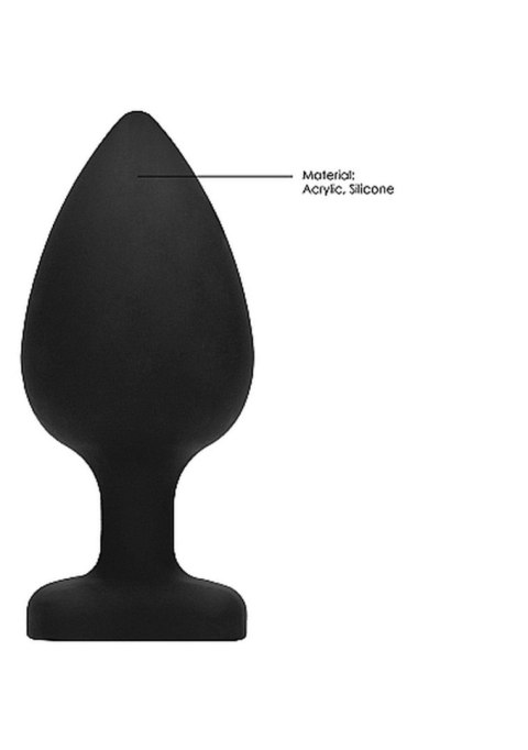 Diamond Heart Butt Plug - Extra Large - Black Ouch! Diamond Heart Butt Plug - Extra Large - Black Ouch!
