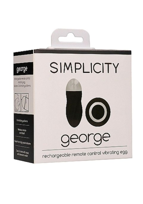 George - Rechargeable Remote Control Vibrating Egg - Black Simplicity George - Rechargeable Remote Control Vibrating Egg - Black Simplicity