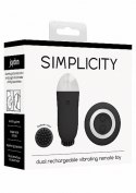 Jayden - Dual Rechargeable Vibrating Remote Toy - Black Simplicity Jayden - Dual Rechargeable Vibrating Remote Toy - Black Simplicity