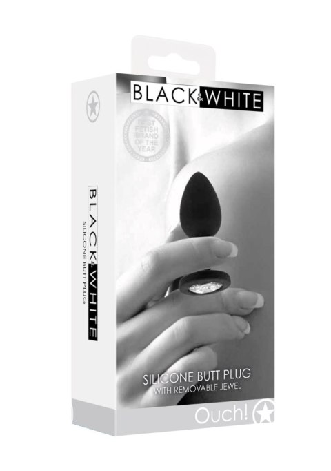 Silicone Butt Plug with Removable Jewel Ouch! Silicone Butt Plug with Removable Jewel Ouch!