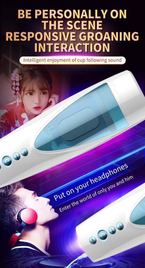 Masturbator-Vibrating, Rotating and Flashing Masturbation USB 10+10 Function / Talk Mode B - Series Fox Masturbator-Vibrating, Rotating and Flashing Masturbation USB 10+10 Function / Talk Mode B - Series Fox