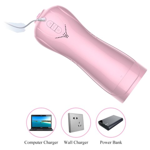 Masturbator-Vibrating and Flashing Masturbation Cup USB 7+7 Function / Talk Mode (Pink) B - Series Fox Masturbator-Vibrating and Flashing Masturbation Cup USB 7+7 Function / Talk Mode (Pink) B - Series Fox