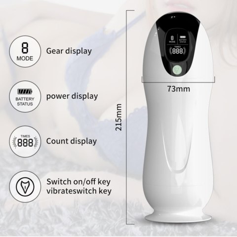 Masturbator-Vibration 8 Vibration modes + Interactive function B - Series Fox Masturbator-Vibration 8 Vibration modes + Interactive function B - Series Fox