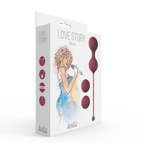 Vaginal balls set Love Story Diva Wine Red Lola Toys Vaginal balls set Love Story Diva Wine Red Lola Toys