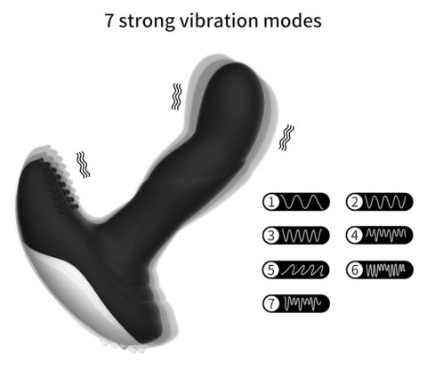 Wibrator-Silicone Massager USB 7 Function + Pulsator / Heating BLACK B - Series Fox Wibrator-Silicone Massager USB 7 Function + Pulsator / Heating BLACK B - Series Fox