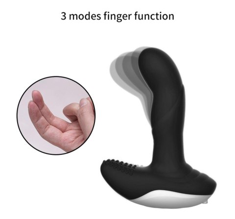 Wibrator-Silicone Massager USB 7 Function + Pulsator / Heating BLACK B - Series Fox Wibrator-Silicone Massager USB 7 Function + Pulsator / Heating BLACK B - Series Fox