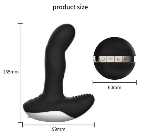 Wibrator-Silicone Massager USB 7 Function + Pulsator / Heating BLACK B - Series Fox Wibrator-Silicone Massager USB 7 Function + Pulsator / Heating BLACK B - Series Fox