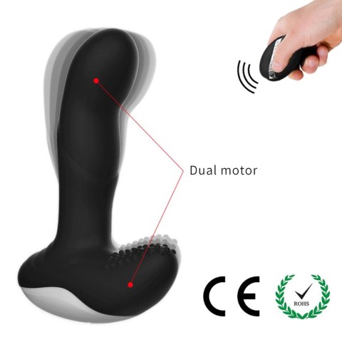 Wibrator-Silicone Massager USB 7 Function + Pulsator / Heating BLACK B - Series Fox Wibrator-Silicone Massager USB 7 Function + Pulsator / Heating BLACK B - Series Fox
