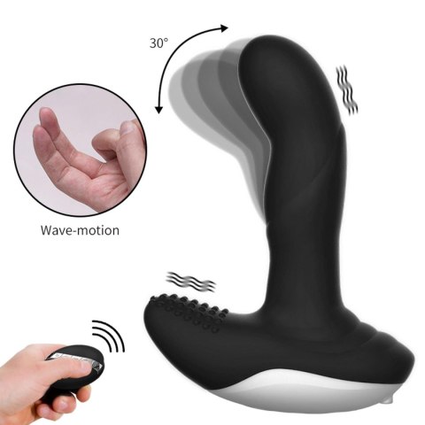Wibrator-Silicone Massager USB 7 Function + Pulsator / Heating BLACK B - Series Fox Wibrator-Silicone Massager USB 7 Function + Pulsator / Heating BLACK B - Series Fox