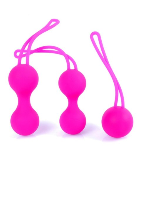 Kulki-Silicone Kegal Balls Set - Pink B - Series HeavyFun Kulki-Silicone Kegal Balls Set - Pink B - Series HeavyFun