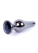 Korek Analny z Diamencikiem (BLACK) - Dark Silver BUTT PLUG Korek Analny z Diamencikiem (BLACK) - Dark Silver BUTT PLUG