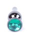 Korek Analny z Diamencikiem (GREEN) - Dark Silver BUTT PLUG