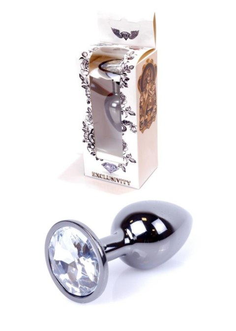 Plug-Jewellery Dark Silver PLUG- Clear B - Series HeavyFun Plug-Jewellery Dark Silver PLUG- Clear B - Series HeavyFun