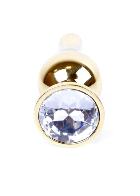 Plug-Jewellery Gold BUTT PLUG- Clear B - Series HeavyFun Plug-Jewellery Gold BUTT PLUG- Clear B - Series HeavyFun