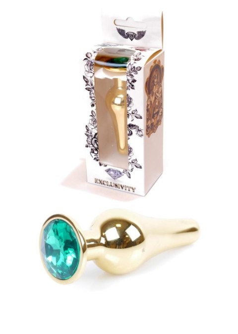 Plug-Jewellery Gold BUTT PLUG- Green B - Series HeavyFun Plug-Jewellery Gold BUTT PLUG- Green B - Series HeavyFun