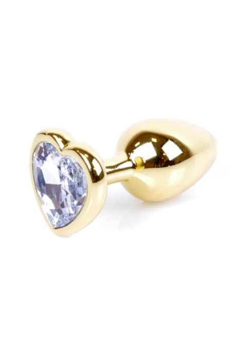 Plug-Jewellery Gold Heart PLUG- Clear B - Series HeavyFun Plug-Jewellery Gold Heart PLUG- Clear B - Series HeavyFun