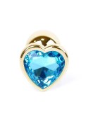 Plug-Jewellery Gold Heart PLUG- Light Blue B - Series HeavyFun Plug-Jewellery Gold Heart PLUG- Light Blue B - Series HeavyFun