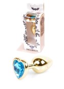 Plug-Jewellery Gold Heart PLUG- Light Blue B - Series HeavyFun Plug-Jewellery Gold Heart PLUG- Light Blue B - Series HeavyFun